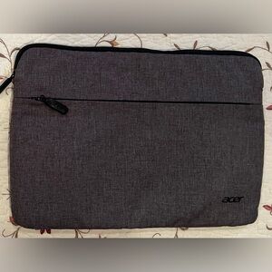 Acer Gray laptop/ipad sleevewith Textured Fabric and Zipper